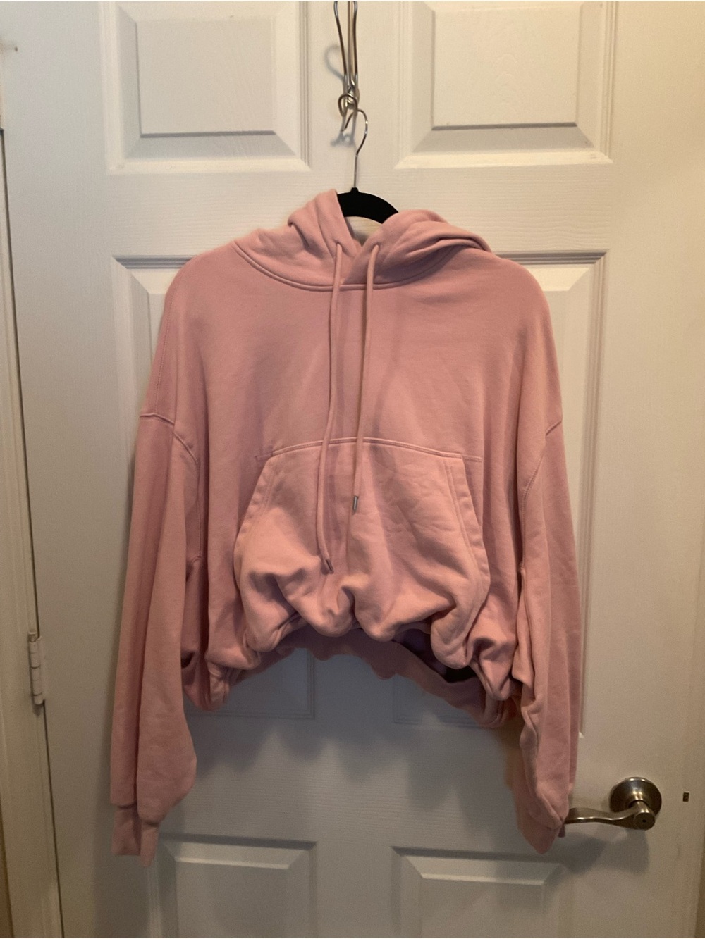 WOMENS GAP HEAVYWEIGHT FRENCH TERRY CROP BUBBLE HOODIE MED